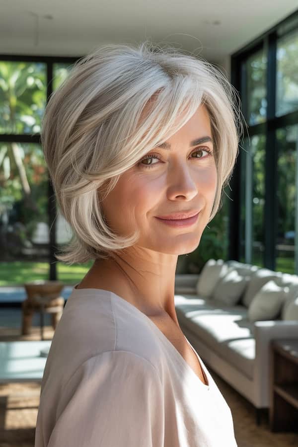 Long Pixie for Older Women 