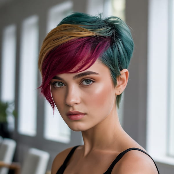 Multi-Colored Asymmetrical Pixie&nbsp;