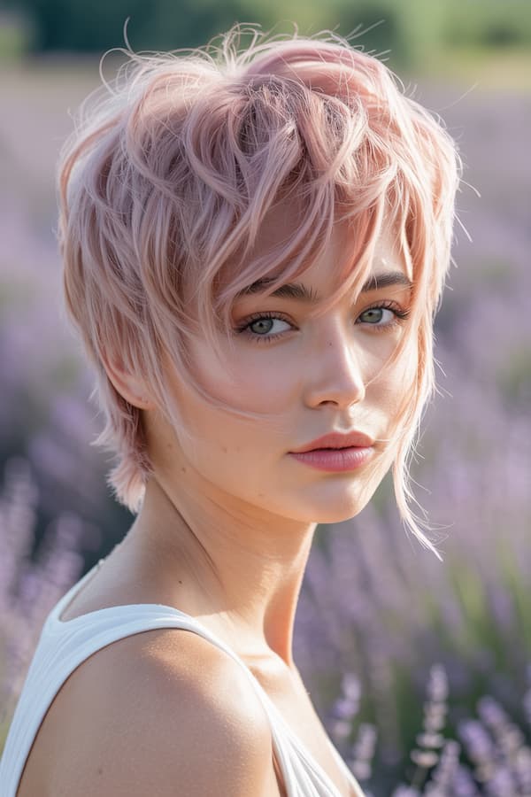 Pinkish Shaggy Pixie 