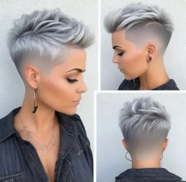 Spiky Pixie with Shaved Side and Back