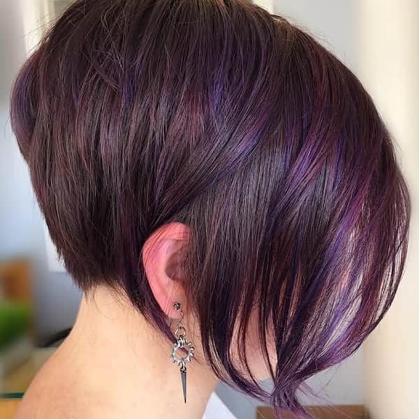 Purple Pixie with Stacked Nape
