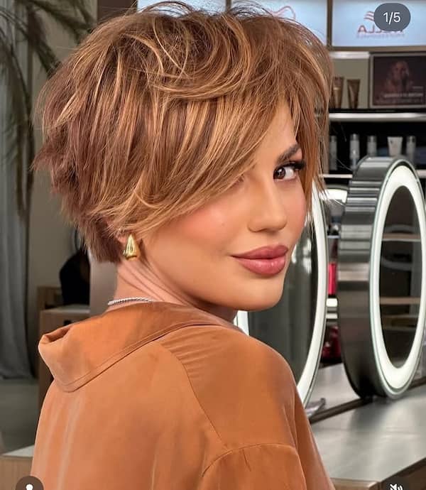 Shaggy Pixie with Bangs