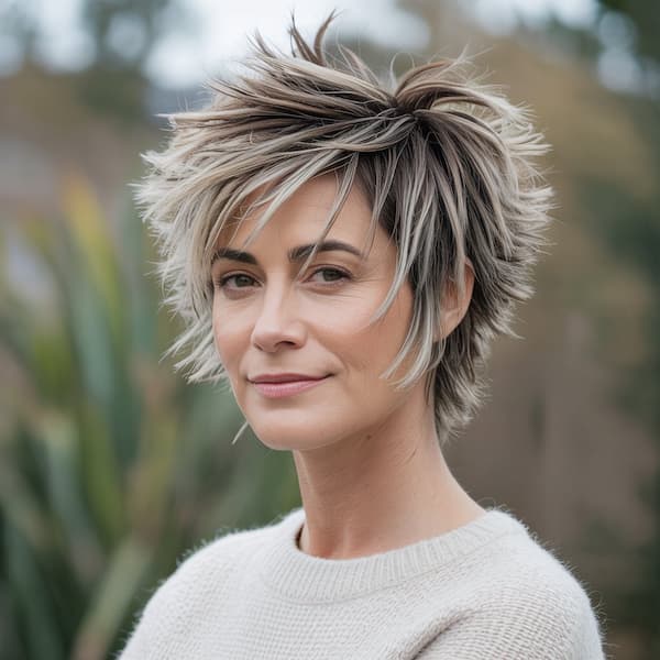 Spiky Feathered Haircut 