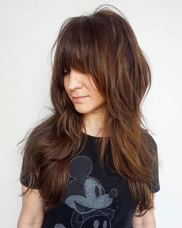 Thick Shaggy Cut for Straight Hair