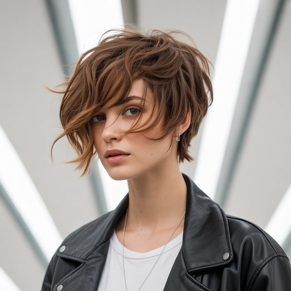 Tousled Layered Pixie Bob&nbsp;