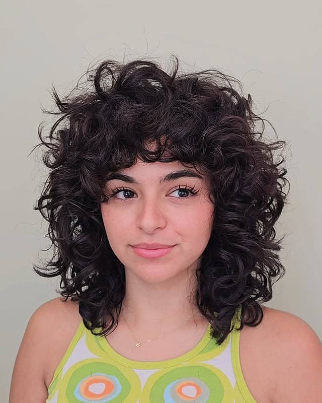 Wavy Shaggy Lob with Bangs