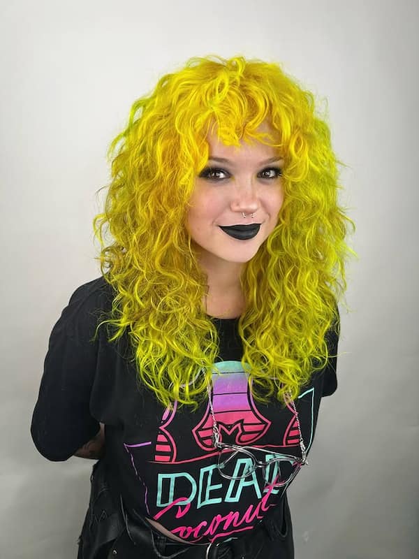 Yellow Shag Haircut 