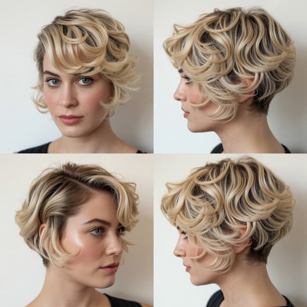 Layered Pixie with Feathered Bangs 