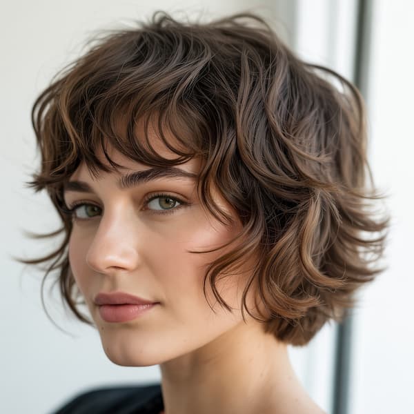Pixie Bob with Wispy Bangs