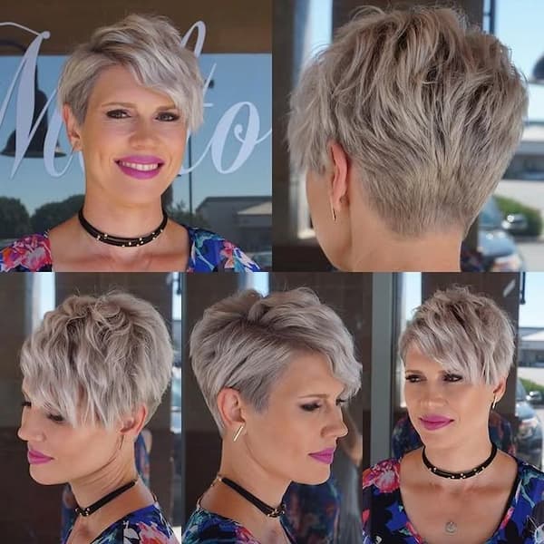 Undercut Pixie with Long Side Bangs 