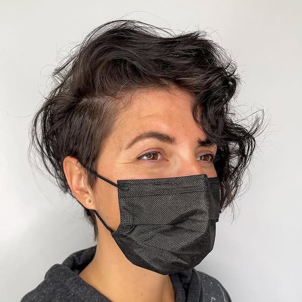 Wavy Asymmetrical Pixie Cut