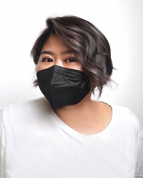 Wavy Pixie Bob with Ash Highlights 