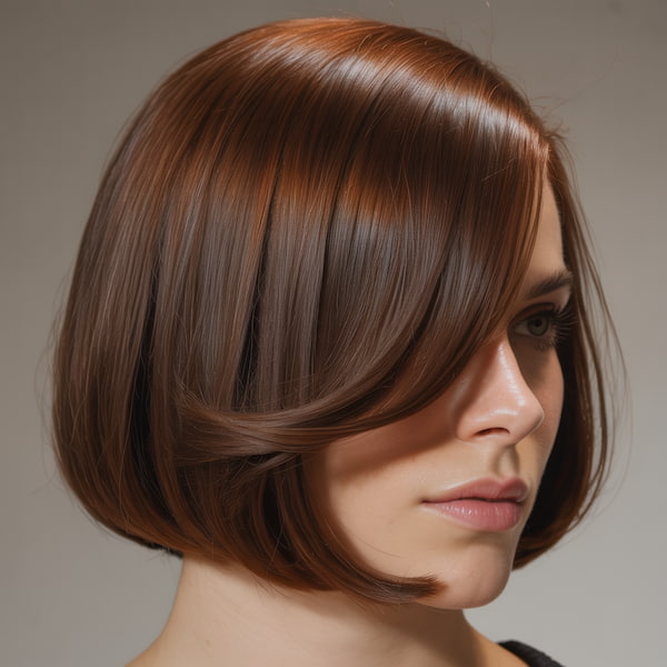 Blunt Bob with Swoopy Bangs