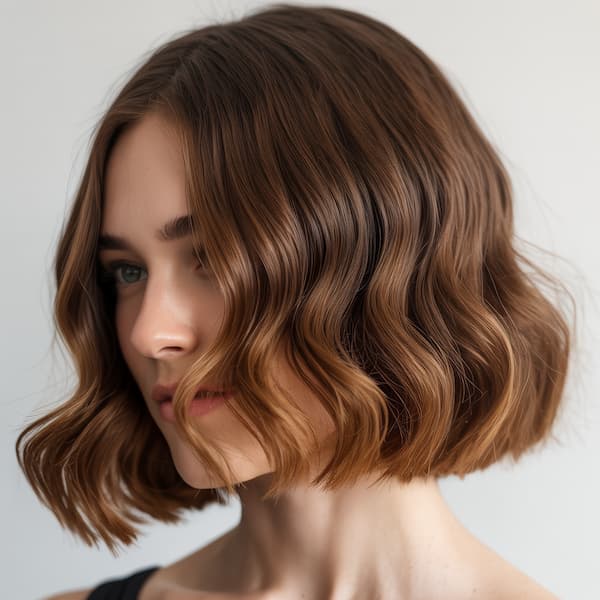 Blunt Wavy Bob