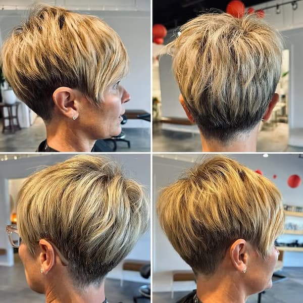 Layered Naped Pixie with Bangs&nbsp;