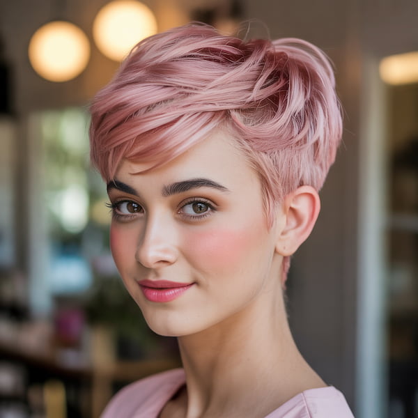 Pinkish Textured Pixie&nbsp;