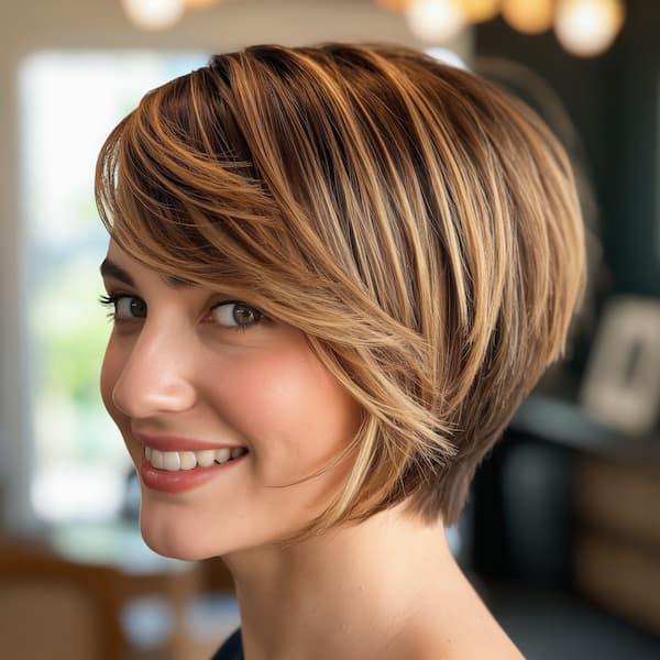 Smooth Naped Pixie with Side Bangs&nbsp;