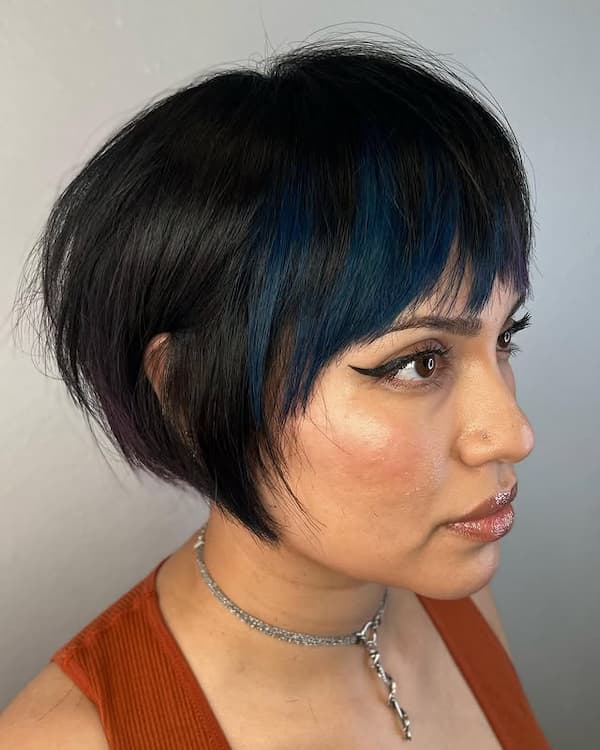 Undercut French Bob with Wispy Bangs&nbsp;