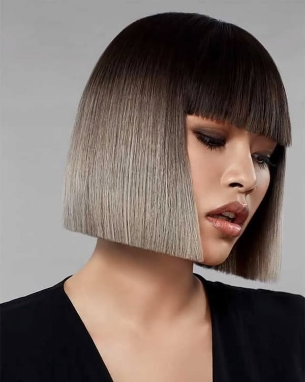 Red Carpet Inspired Blunt Bob and Bangs&nbsp;