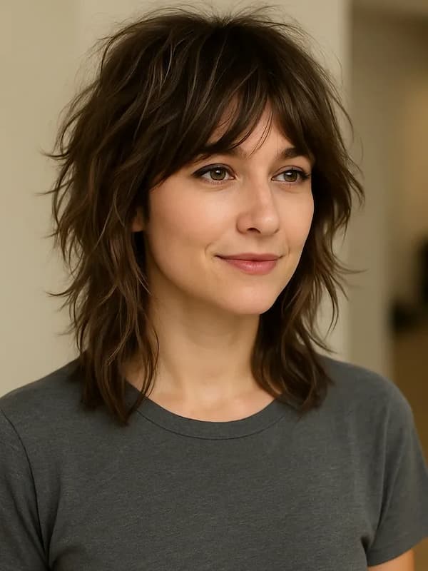 Wavy Shaggy Haircut