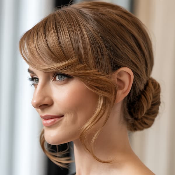 Chignon with Side Bangs&nbsp;
