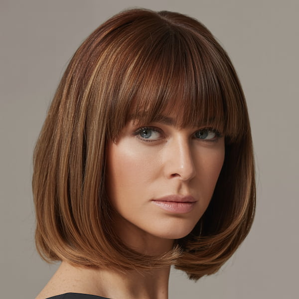 Blunt Shaggy Bob with Blunt Bangs&nbsp;