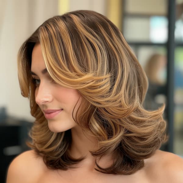 Layered Feathered Haircut&nbsp;