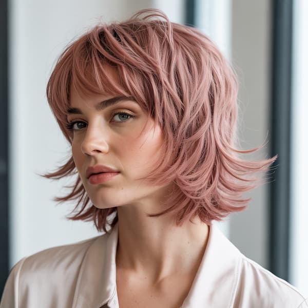 Choppy Shaggy Bob with Multiple Layers and Wispy Bangs&nbsp;&nbsp;