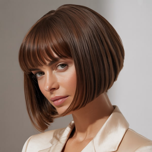 A-Line Blunt Bob with Bangs