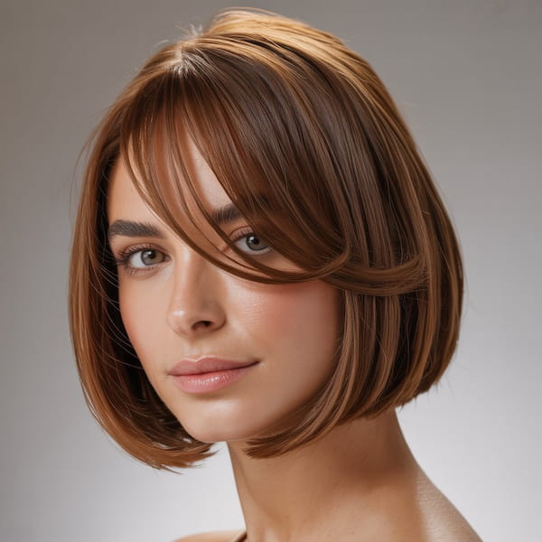 Blunt Bob with Swoopy Bangs&nbsp;