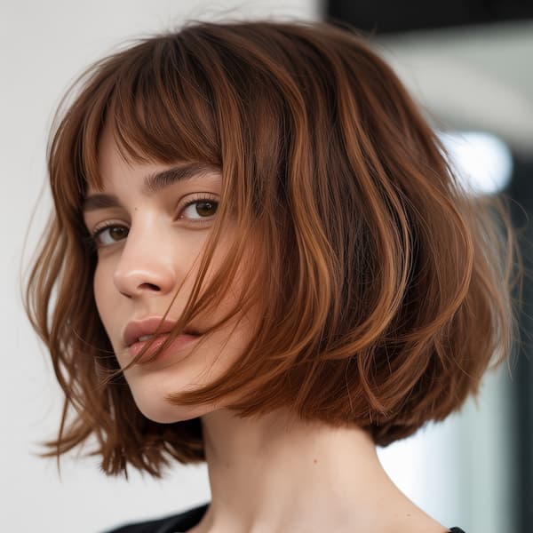 Shaggy Bob with Wispy Bangs