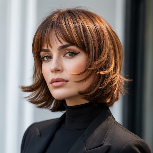 Face Framing Shaggy Bob with Wispy Bangs&nbsp;