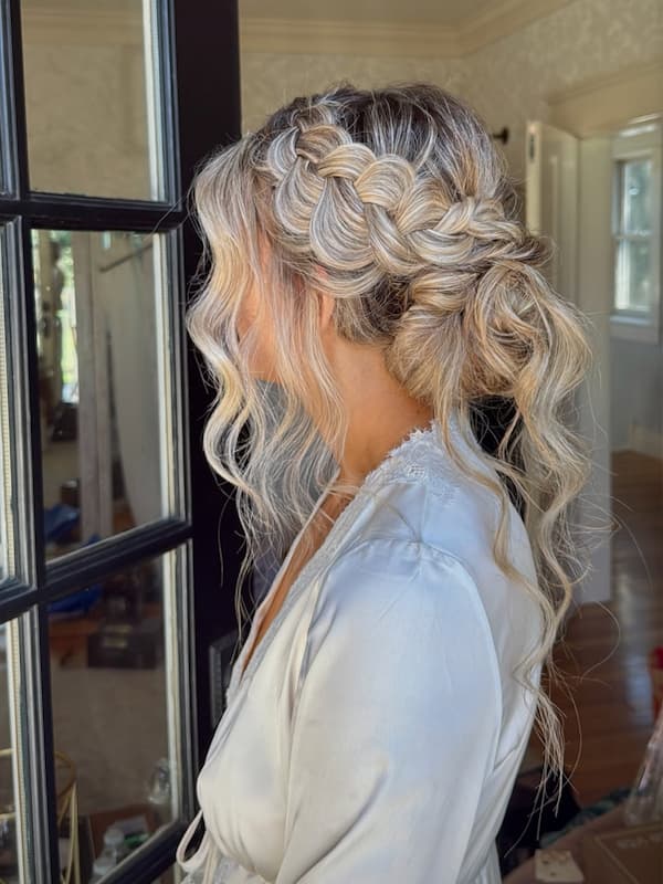 Textured Updo with Tendrils
