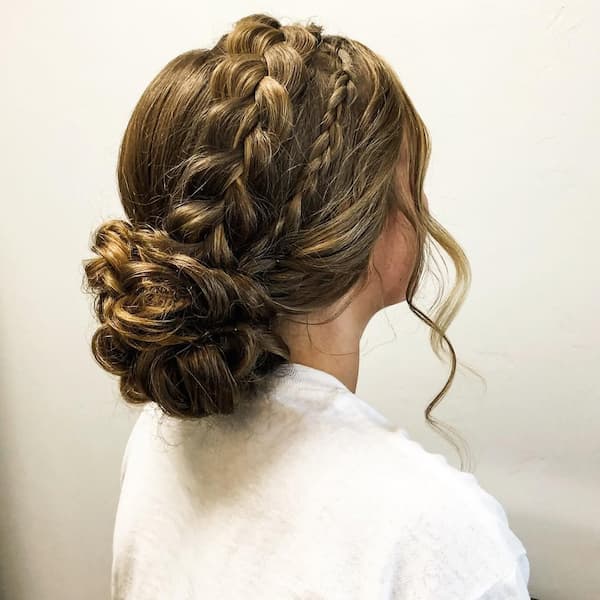 Boho Braid Low Bun