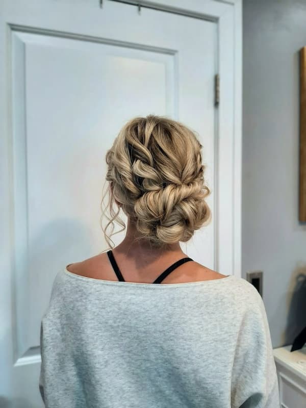 Loose Braid Low Bun