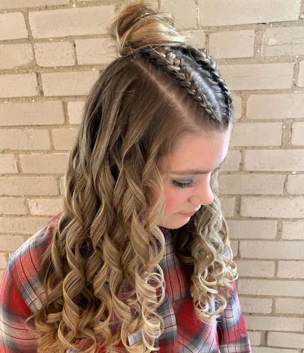 Front Braids with Long Waves