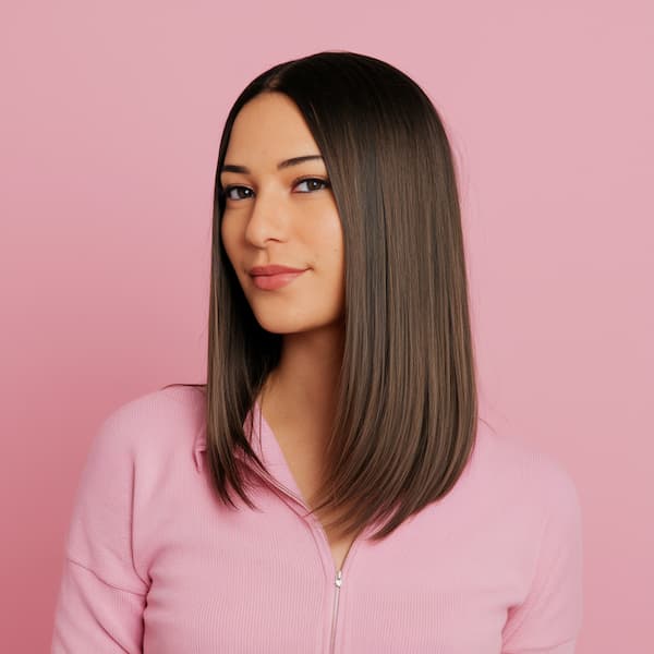 Sleek Centre-Parted Lob