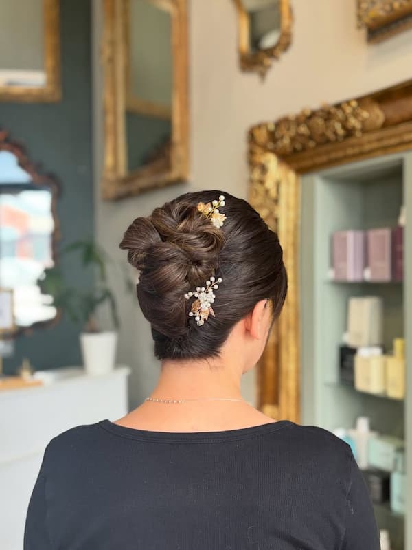 Snatched Updo with Flora Pins
