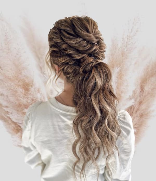 Boho Ponytail for Wavy Hair