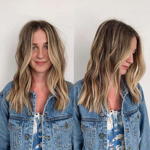 Brunette Mid-Length Lob