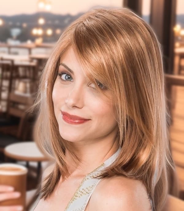 Layered Lob with Side Bangs