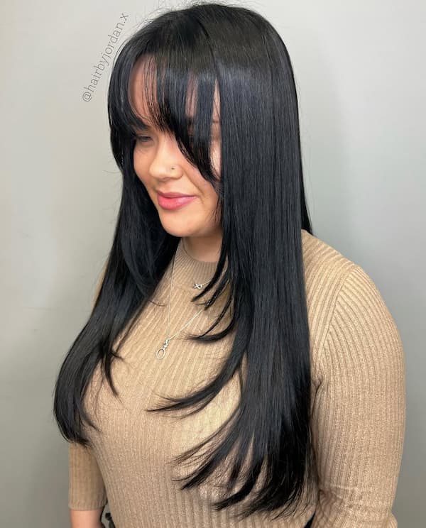 French Wispy Bangs with Face-Framing Layers