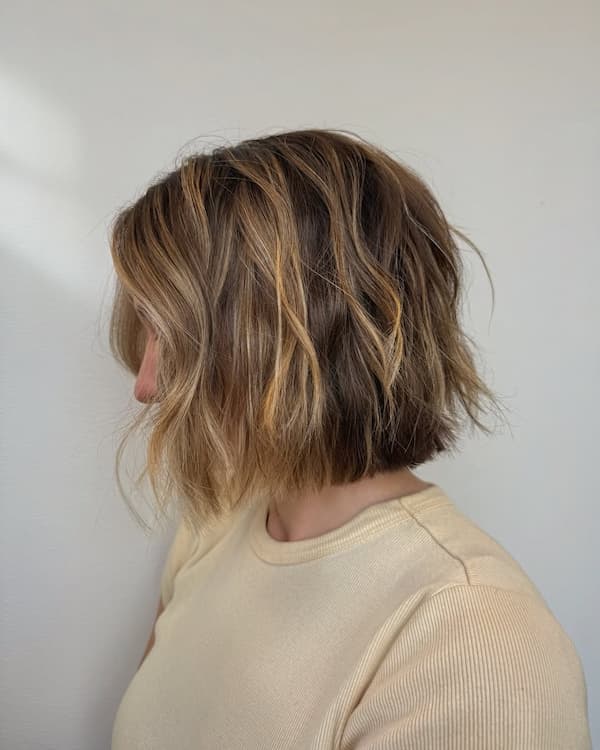 Wavy Bob with Highlights