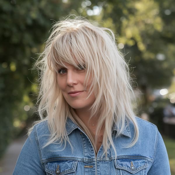 Messy Layered Bangs with Textured Layers