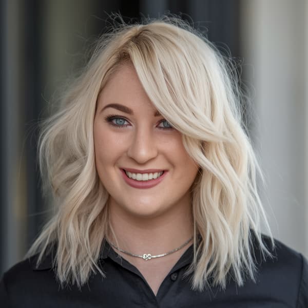 Blowout Haircut with Side Bangs