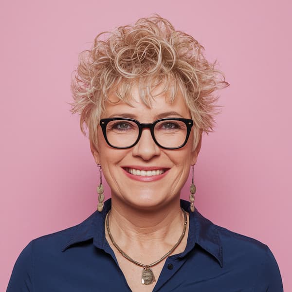 Curly Spikes for Women with Glasses