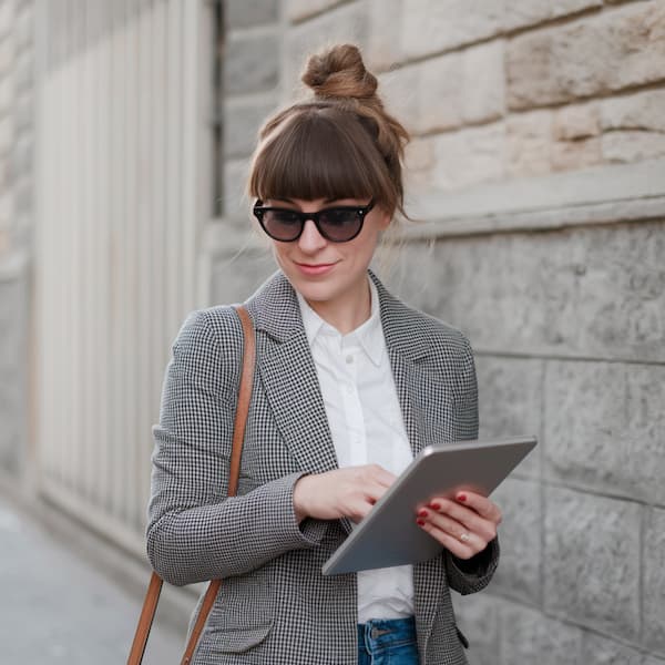 High Bun with Full Bangs