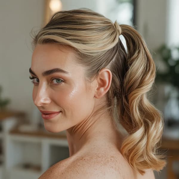 Half Up Side Ponytail