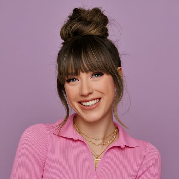 Wispy Bangs with Textured Bun