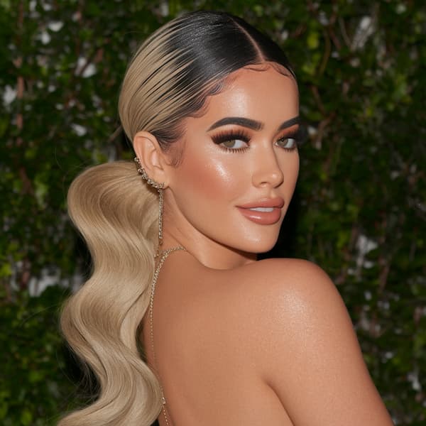 Glam Wavy Side Ponytail